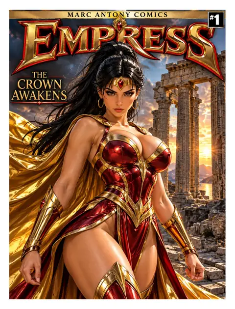 Empress issue 1 cover, female superhero comic