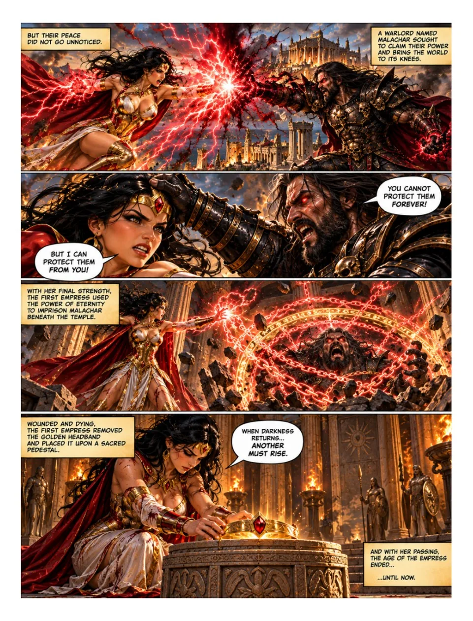 Empress issue 1, free preview page 2 of the female superhero comic