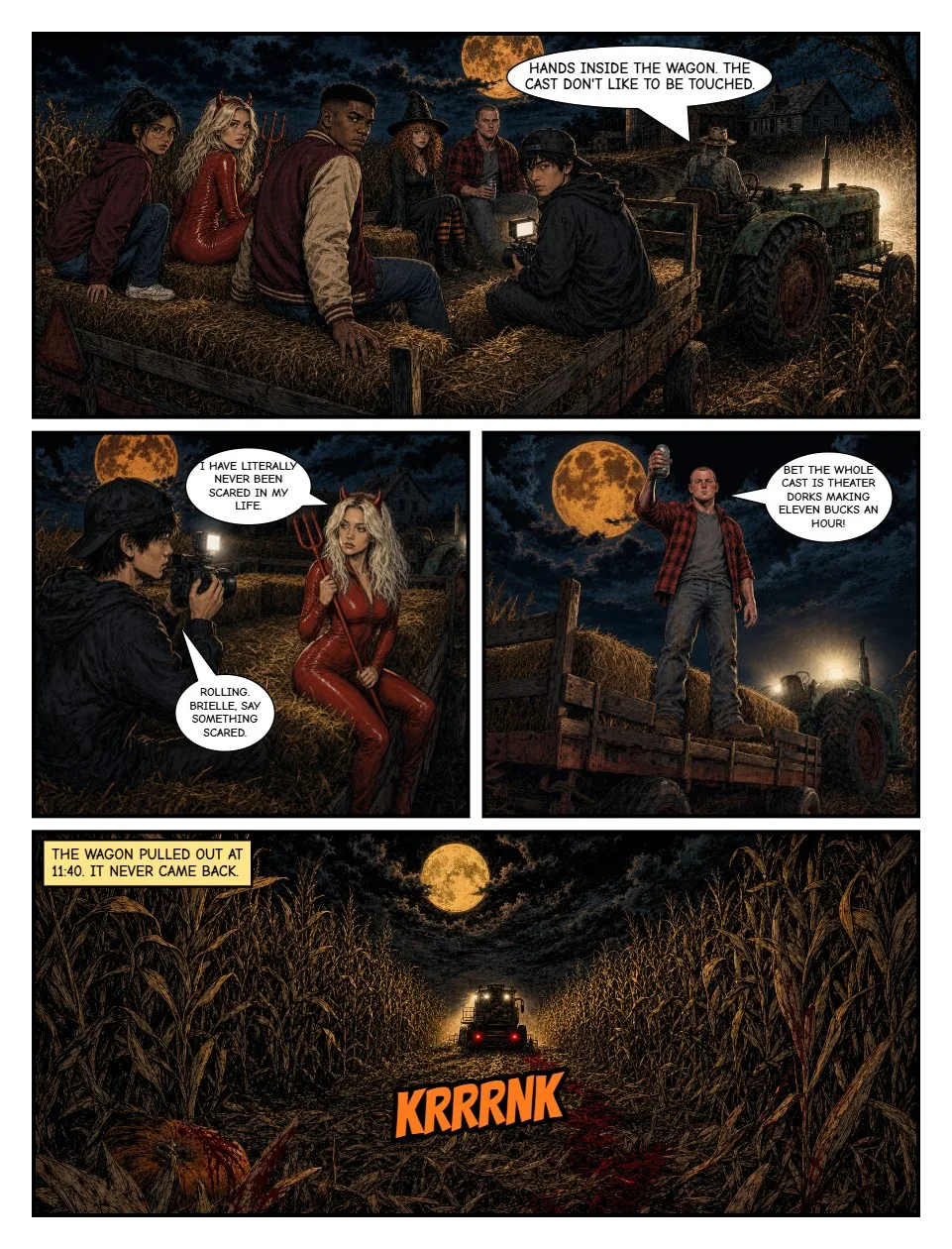 Hask Hollow Farm issue 1, free preview page 2 of the horror comic
