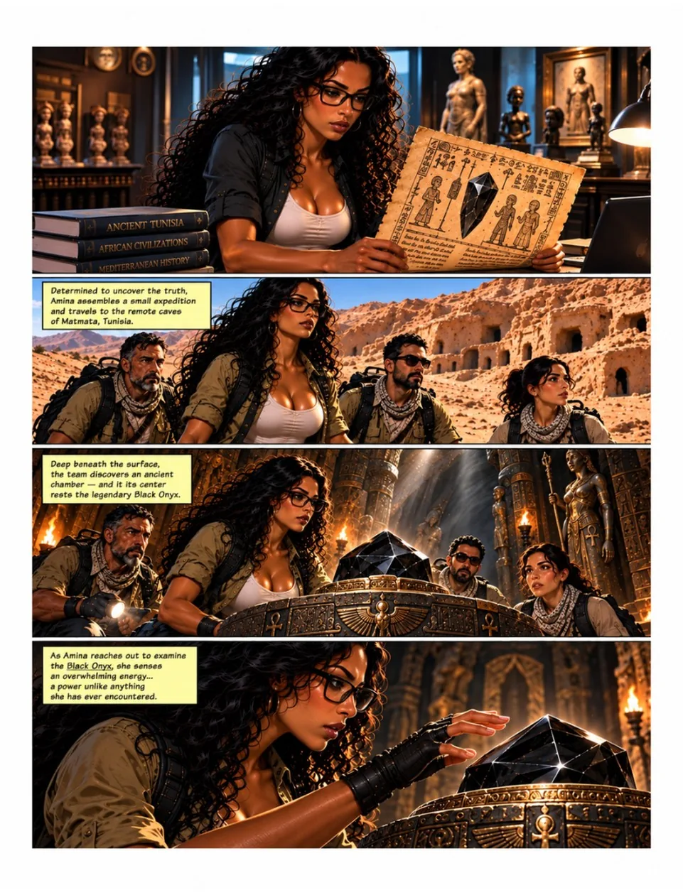 Ladyonyx issue 1, free preview page 2 of the female superhero comic