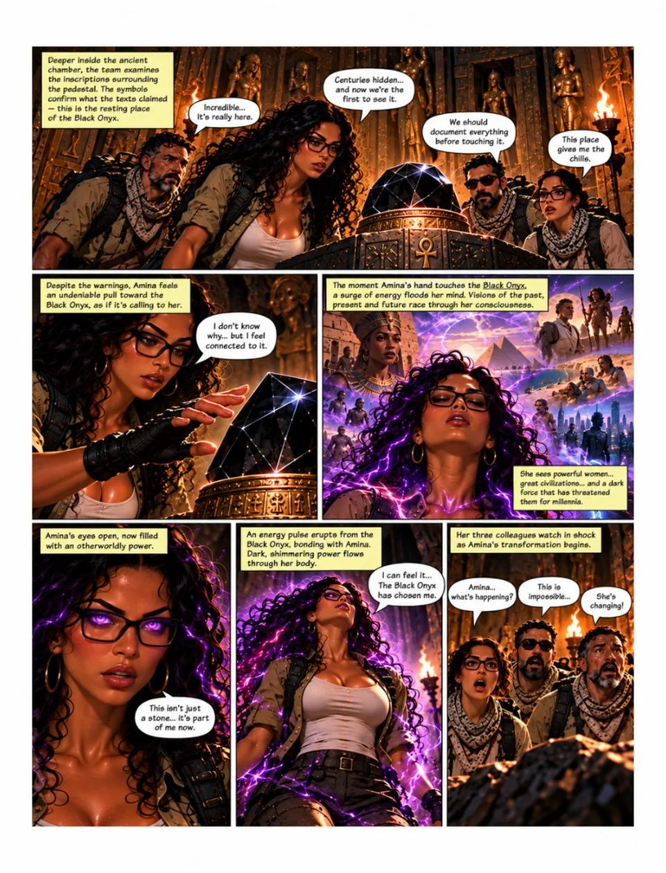 Ladyonyx issue 1, free preview page 3 of the female superhero comic